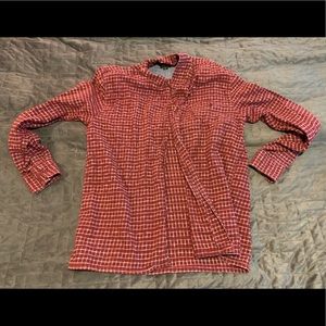 Obey red stripped flannel